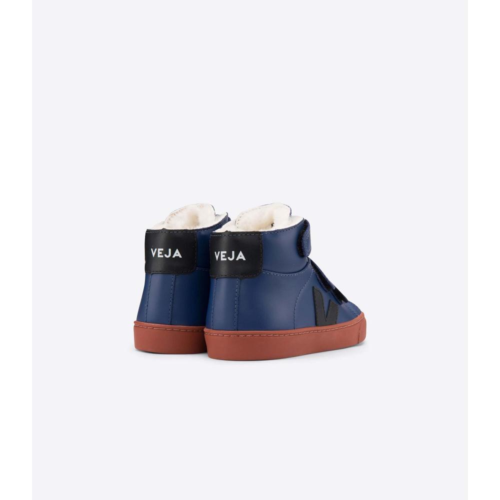 Veja ESPLAR MID FURED LEATHER Schoenen Kinderen Blauw | NL 758OKI